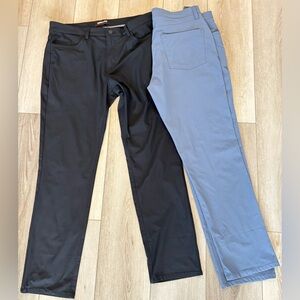 34x30 Like New Kirkland Signature Black and Blue Travel Pants